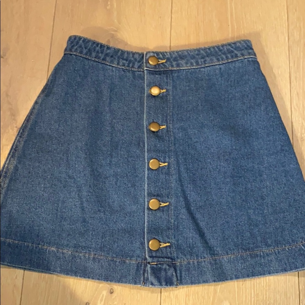American apparel denim skirt